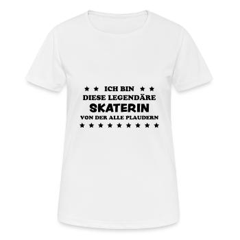 Skaterin Lustiger Spruch Skating Sprüche Geschenk - Frauen T-Shirt atmungsaktiv - Weiß - Vorne - AI Model Female 172 dark (172cm)