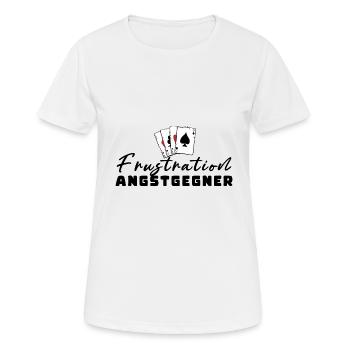 Frustration peur des adversaires - T-shirt respirant Femme - blanc - Devant - AI Model Female 172 dark (172cm)