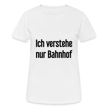 Je ne comprends que la gare - T-shirt respirant Femme - blanc - Devant - AI Model Female 172 dark (172cm)