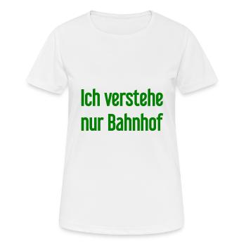 Je ne comprends que la gare - T-shirt respirant Femme - blanc - Devant - AI Model Female 172 dark (172cm)
