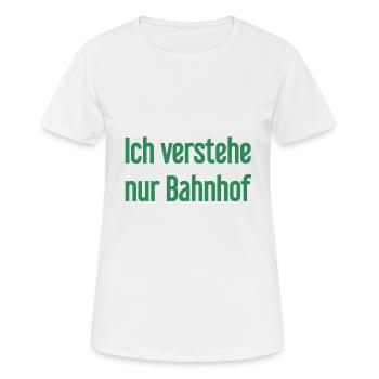 Je ne comprends que la gare - T-shirt respirant Femme - blanc - Devant - AI Model Female 172 dark (172cm)