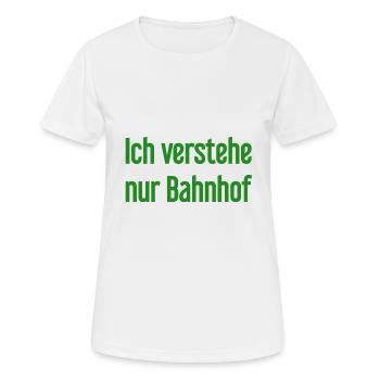 Je ne comprends que la gare - T-shirt respirant Femme - blanc - Devant - AI Model Female 172 dark (172cm)