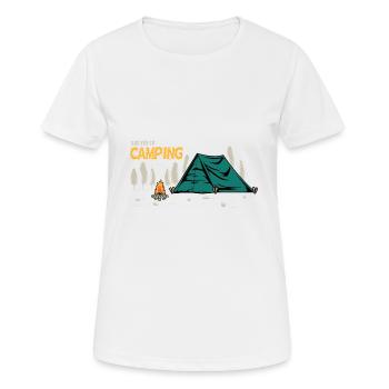 Ja zu Camping Stargazer Geschenk - Frauen T-Shirt atmungsaktiv - Weiß - Vorne - AI Model Female 172 dark (172cm)