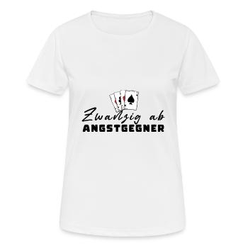 Vingt de Fear Opponent - T-shirt respirant Femme - blanc - Devant - AI Model Female 172 dark (172cm)