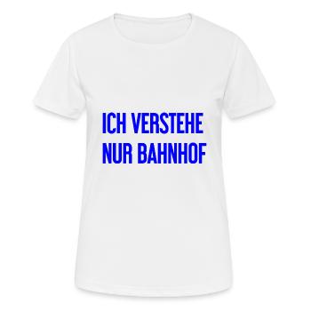 Je ne comprends que la gare - T-shirt respirant Femme - blanc - Devant - AI Model Female 172 dark (172cm)