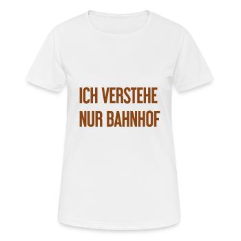 Je ne comprends que la gare - T-shirt respirant Femme - blanc - Devant - AI Model Female 172 dark (172cm)