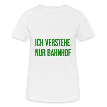 Je ne comprends que la gare - T-shirt respirant Femme - blanc - Devant - AI Model Female 172 dark (172cm)