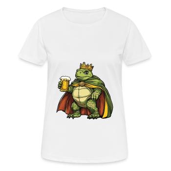 Bière Tortue Drôle - T-shirt respirant Femme - blanc - Devant - AI Model Female 172 dark (172cm)