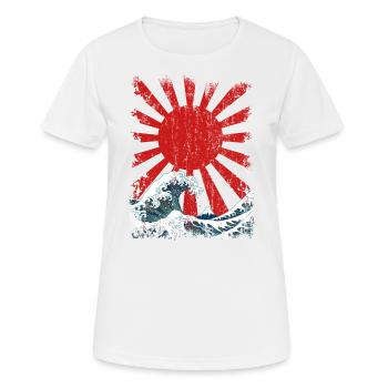 Great Wave Japan - T-shirt respirant Femme - blanc - Devant - AI Model Female 172 dark (172cm)