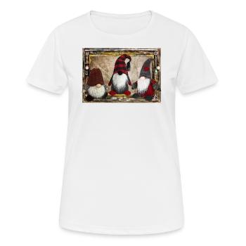 Scène de gnome de Noël - T-shirt respirant Femme - blanc - Devant - AI Model Female 172 dark (172cm)