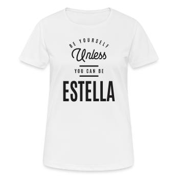 Estella Personalized Name - Women's Breathable T-Shirt - white - Front - AI Model Female 172 dark (172cm)