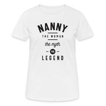 Funny Nanny - Women's Breathable T-Shirt - white - Front - AI Model Female 172 dark (172cm)