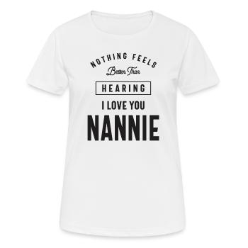 Funny Nannie - Women's Breathable T-Shirt - white - Front - AI Model Female 172 dark (172cm)