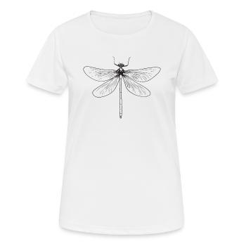 Libelle - Frauen T-Shirt atmungsaktiv - Weiß - Vorne - AI Model Female 172 dark (172cm)