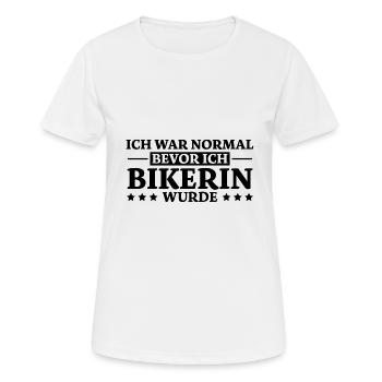 Bikerin Spruch Biker Lustiges Bikerin Geschenk - Frauen T-Shirt atmungsaktiv - Weiß - Vorne - AI Model Female 172 dark (172cm)