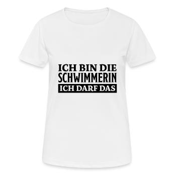 Schwimmerin Spruch Schwimmen Schwimmerin Geschenk - Frauen T-Shirt atmungsaktiv - Weiß - Vorne - AI Model Female 172 dark (172cm)