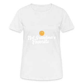 Pas les petits-enfants préférés de grand-mère - T-shirt respirant Femme - blanc - Devant - AI Model Female 172 dark (172cm)