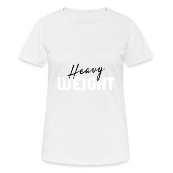 Heavy Weight - Frauen T-Shirt atmungsaktiv - Weiß - Vorne - AI Model Female 172 dark (172cm)