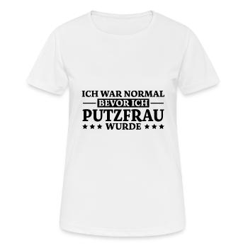 Putzfrau Spruch Reinigungskraft Putzfrau Geschenk - Frauen T-Shirt atmungsaktiv - Weiß - Vorne - AI Model Female 172 dark (172cm)