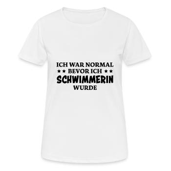 Schwimmerin Spruch Schwimmen Schwimmerin Geschenk - Frauen T-Shirt atmungsaktiv - Weiß - Vorne - AI Model Female 172 dark (172cm)