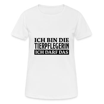 Tierpflegerin Spruch Lustig Tierpflegerin Geschenk - Frauen T-Shirt atmungsaktiv - Weiß - Vorne - AI Model Female 172 dark (172cm)