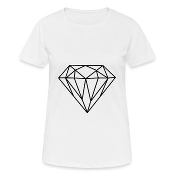 Diamant étincelle Noble - T-shirt respirant Femme - blanc - Devant - AI Model Female 172 dark (172cm)
