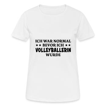Volleyballerin Spruch Fun Beachvolleyball Geschenk - Frauen T-Shirt atmungsaktiv - Weiß - Vorne - AI Model Female 172 dark (172cm)