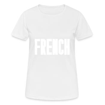 Français - T-shirt respirant Femme - blanc - Devant - AI Model Female 172 dark (172cm)