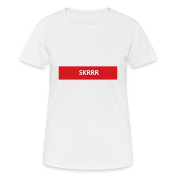 SKRRR red - Frauen T-Shirt atmungsaktiv - Weiß - Vorne - AI Model Female 172 dark (172cm)