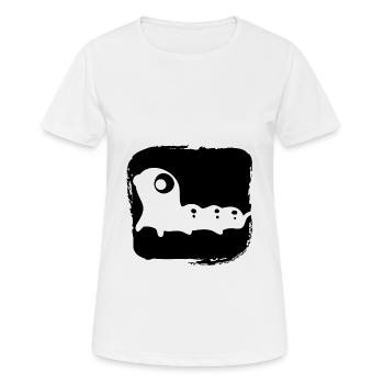 lustige Raupe - Naturschutz - Klima - Frauen T-Shirt atmungsaktiv - Weiß - Vorne - AI Model Female 172 dark (172cm)