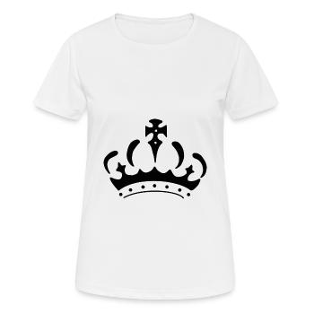 Crown King Queen - Women's Breathable T-Shirt - white - Front - AI Model Female 172 dark (172cm)