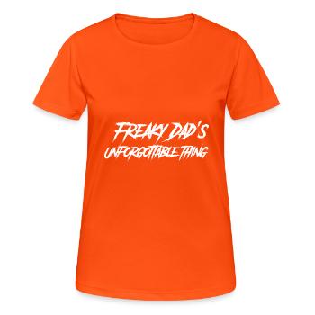 Goth Lolita Freaky La chose inoubliable de papa - T-shirt respirant Femme - orange néon - Devant - AI Model Female 172 dark (172cm)