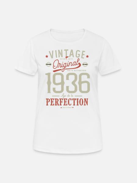 birthday born in 1936 birthday 86 years - Women's Breathable T-Shirt - white