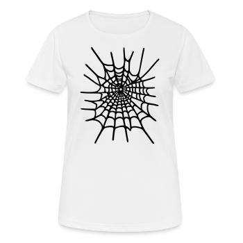 Spinnennetz Halloween - Frauen T-Shirt atmungsaktiv - Weiß - Vorne - AI Model Female 172 dark (172cm)
