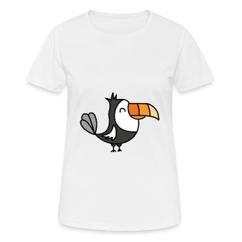 Tukan Vogel Karibik - Frauen T-Shirt atmungsaktiv - Weiß - Vorne - AI Model Female 172 dark (172cm)