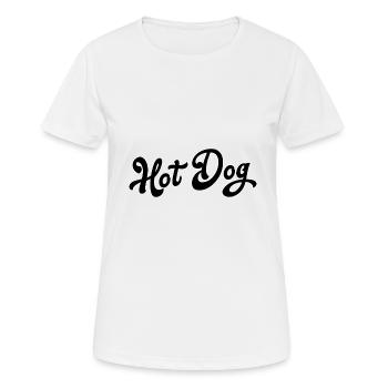 Hot dog - Women's Breathable T-Shirt - white - Front - AI Model Female 172 dark (172cm)