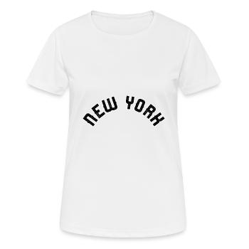 New York - T-shirt respirant Femme - blanc - Devant - AI Model Female 172 dark (172cm)