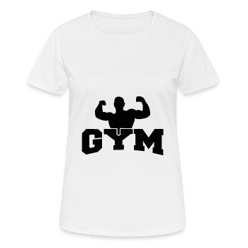 Gym musculation musculaire - T-shirt respirant Femme - blanc - Devant - AI Model Female 172 dark (172cm)