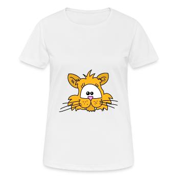 Lioness Cat Cute - Women's Breathable T-Shirt - white - Front - AI Model Female 172 dark (172cm)