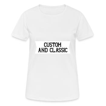 Personnalisé et Classique - T-shirt respirant Femme - blanc - Devant - AI Model Female 172 dark (172cm)
