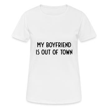 Valentine Single Girls Funny Gag Gifts Boyfr - T-shirt respirant Femme - blanc - Devant - AI Model Female 172 dark (172cm)