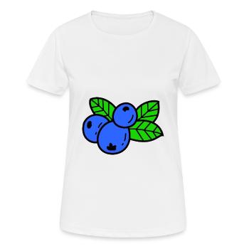 Blaubeere Heidelbeere Beere - Frauen T-Shirt atmungsaktiv - Weiß - Vorne - AI Model Female 172 dark (172cm)