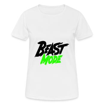Beast Mode Training - T-shirt respirant Femme - blanc - Devant - AI Model Female 172 dark (172cm)
