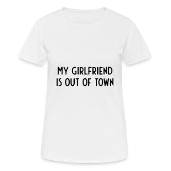 Valentine Single Men Funny Gag Gifts Rejoice - T-shirt respirant Femme - blanc - Devant - AI Model Female 172 dark (172cm)