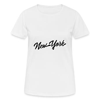 New York - T-shirt respirant Femme - blanc - Devant - AI Model Female 172 dark (172cm)