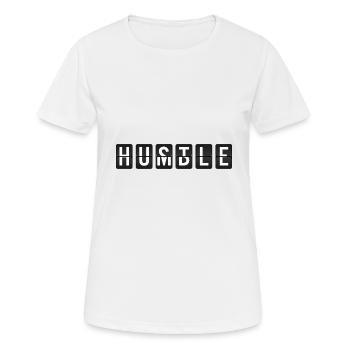 Hustle & Humble - T-shirt respirant Femme - blanc - Devant - AI Model Female 172 dark (172cm)
