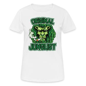 Original Junglist Lion - Drum n Bass DNB - T-shirt respirant Femme - blanc - Devant - AI Model Female 172 dark (172cm)