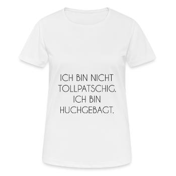 Ich Bin Nicht Tollpatschig Ich Bin Huchbegabt Fun - Frauen T-Shirt atmungsaktiv - Weiß - Vorne - AI Model Female 172 dark (172cm)