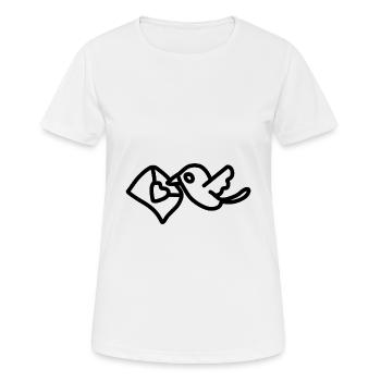 Lettre d’amour Oiseau - T-shirt respirant Femme - blanc - Devant - AI Model Female 172 dark (172cm)