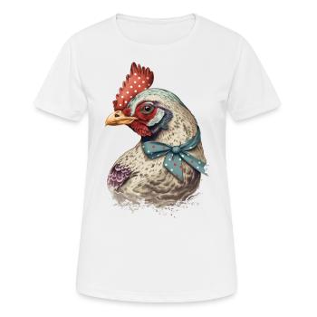 Hübsche 50er Jahre Henne - Frauen T-Shirt atmungsaktiv - Weiß - Vorne - AI Model Female 172 dark (172cm)